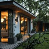 Double head wall lamp for patio