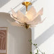 Floral Pendant Light Gold Finish Detail OpalDwell