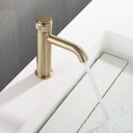 Single-handle bathroom mixer faucet for modern bathroom decor - hot and cold water control