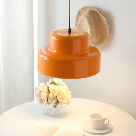 NovaLux pendant light close-up orange finish detail