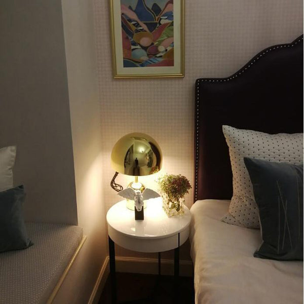 Metal and acrylic Acrylic Table Lamp – warm glow design detail view – view 16 | OroDwell