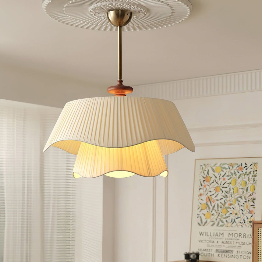 Wood Pendant Light Modern Accent Piece Ceiling View - OpalDwell