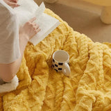 Plush blanket flannel and wool detail