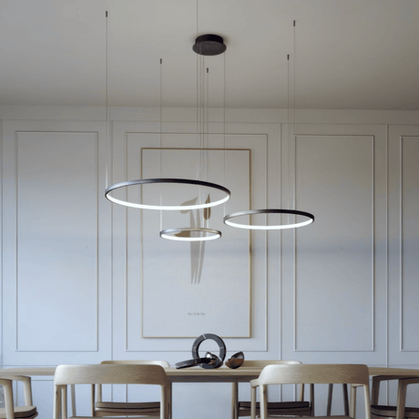 Aluminum ring pendant lamp for modern homes