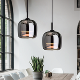 Nordic Pendant Lamp Metal and Glass Detail