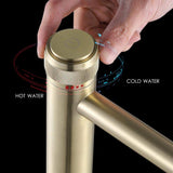 Single-handle bathroom mixer faucet for everyday bathroom use - hot and cold water control