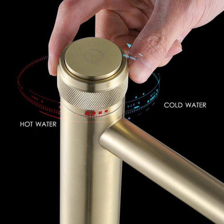 Single-handle bathroom mixer faucet for everyday bathroom use - hot and cold water control