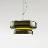 NovaLume | Blown Glass Pendant Light With Organic Two-Volume Silhouette OpalDwell