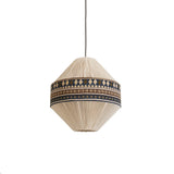 Astraea Boho Fringe Pendant Lamp with Geometric Weave - OpalDwell