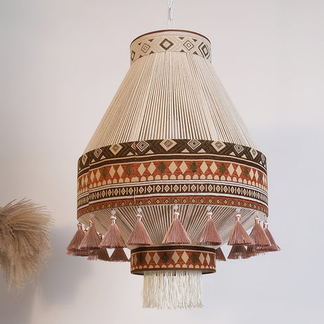 Astraea Boho Fringe Pendant Light – Hero View - OroDwell