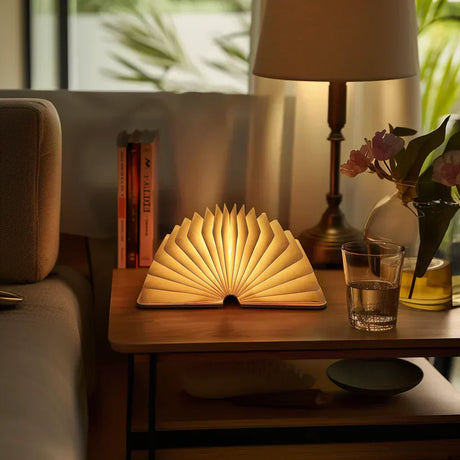 LyraLeaf Open Book LED Lamp for Bedroom