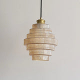 Brass pendant light adjustable hanging length view