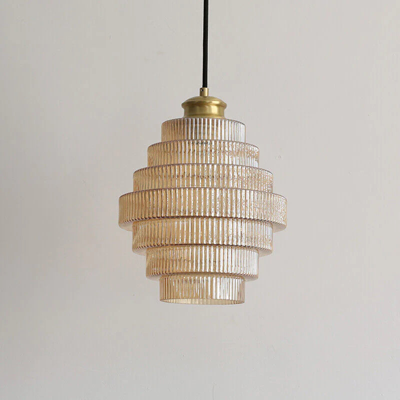 Brass pendant light adjustable hanging length view