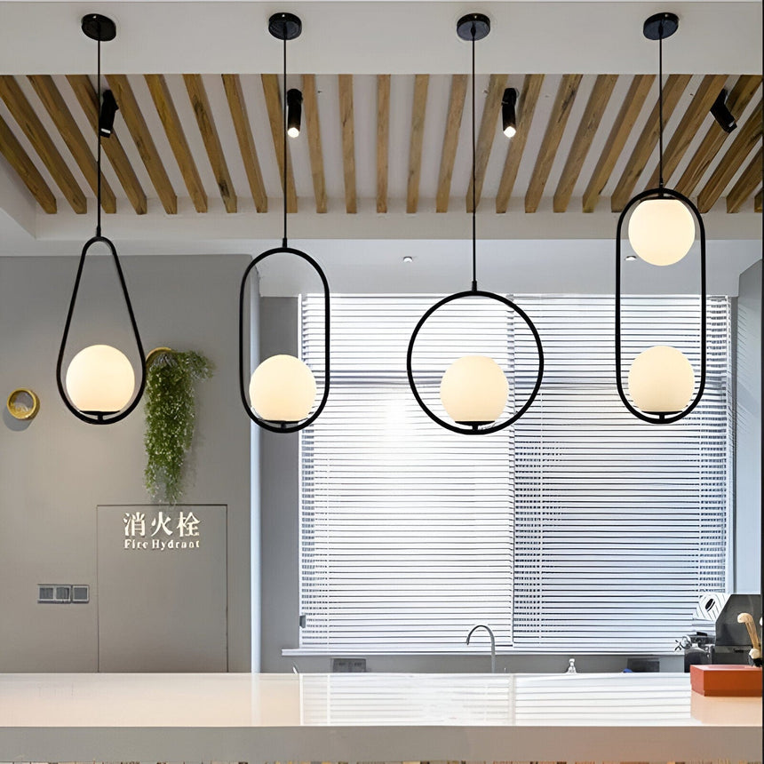 Glass Orb Pendant for Living Room Ambiance