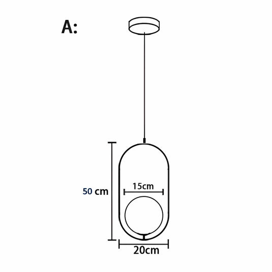 Glass Orb Pendant Light for Living Room