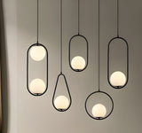 Metal and Glass Pendant Light for Home Interior