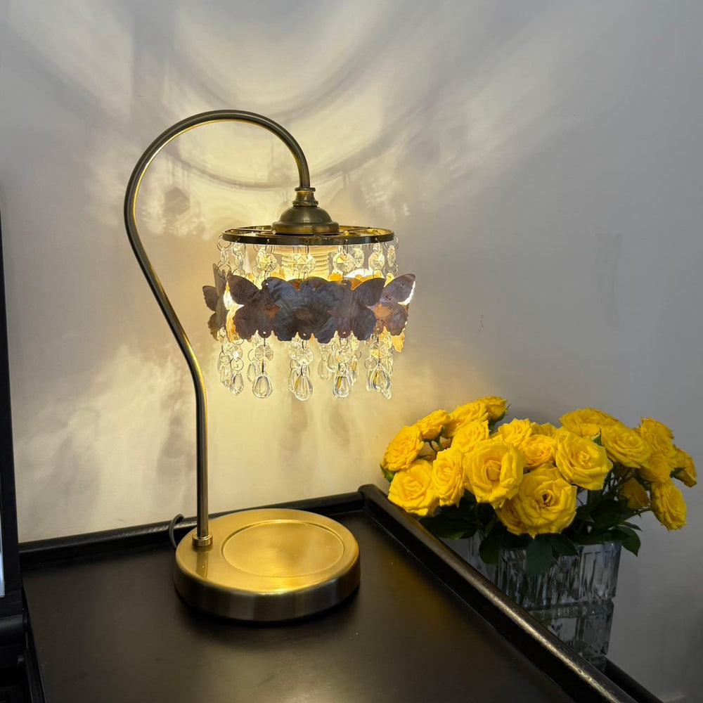 Crystal Table Lamp LED Warm Ambient Glow for Bedroom