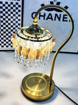 LED Table Lamp with Butterfly Fringe Detail