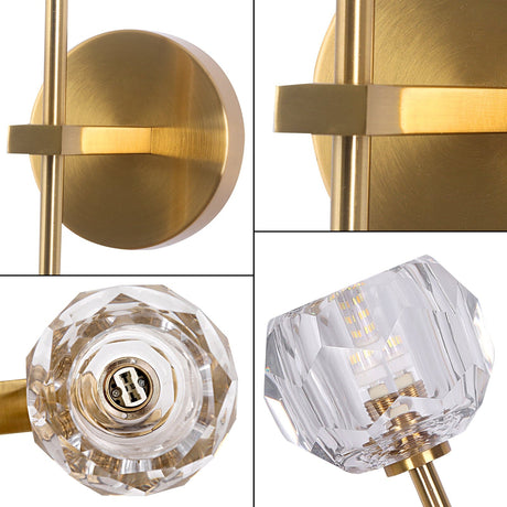 LED crystal wall light for entryway