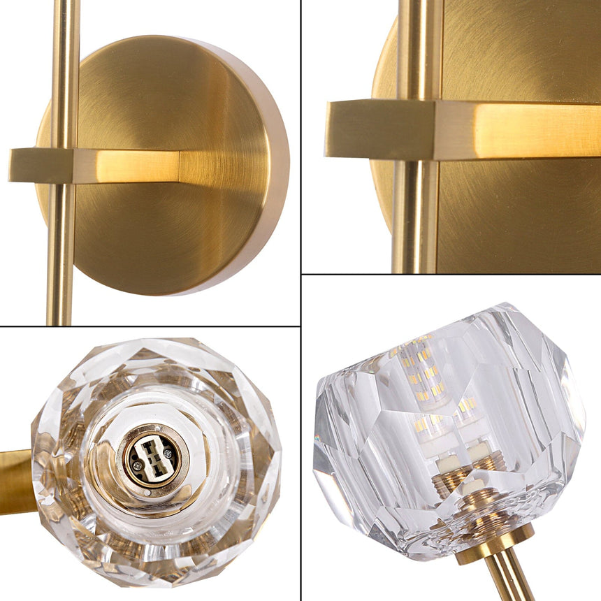 LED crystal wall light for entryway