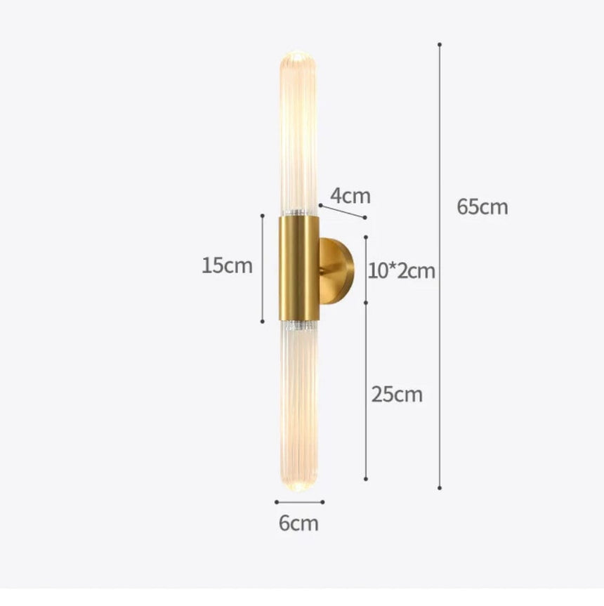 Nova Glass Pole Wall Lamp Nordic Design