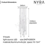 Nova chandelier for seating area decor