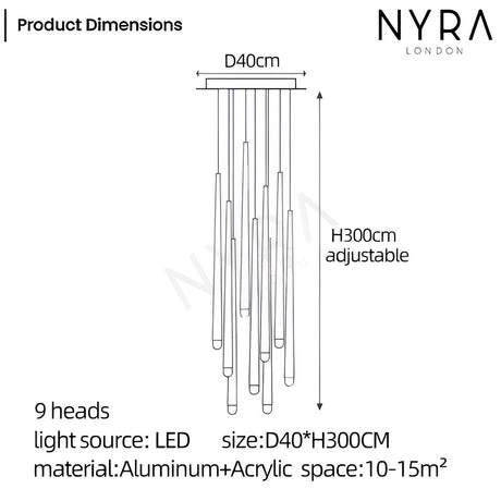 Nova chandelier for seating area decor