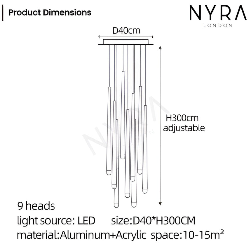 Nova chandelier for seating area decor