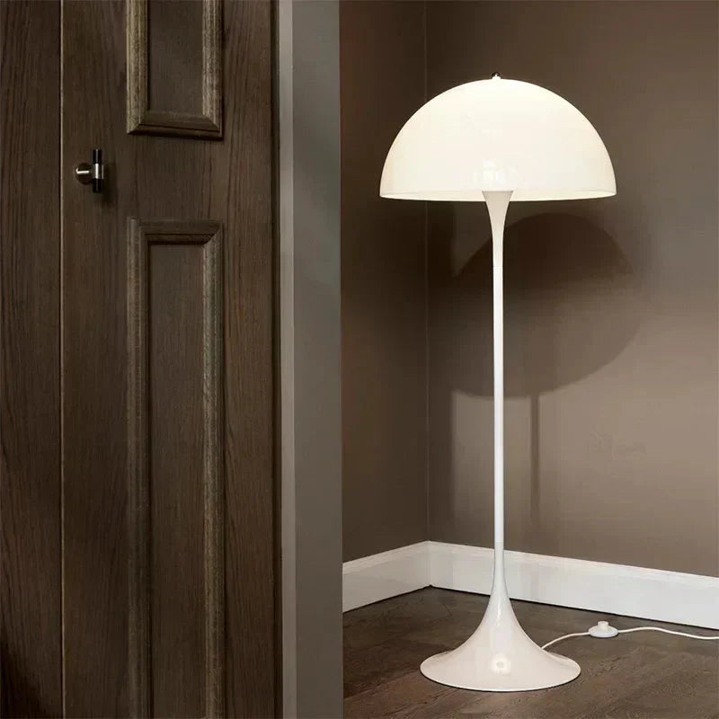 Mushroom Floor Lamp Clean Silhouette Detail