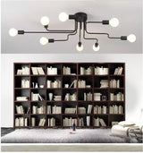 Ceiling light illuminating living room