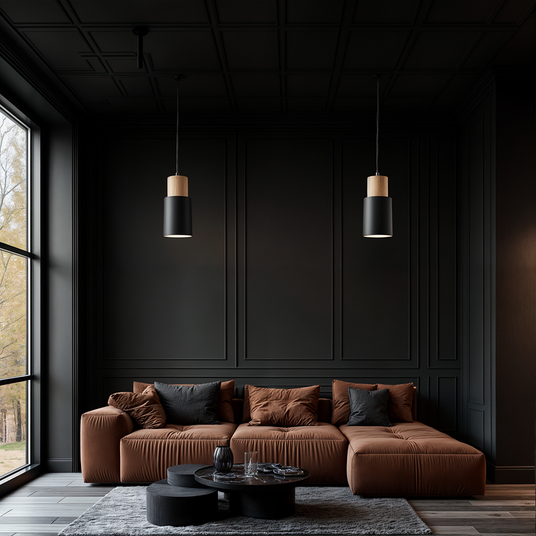 Oak Wooden Pendant Light for Living Room Decor
