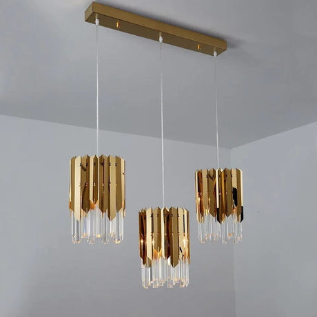 LED Crystal Chandelier Warm Ambient Lighting