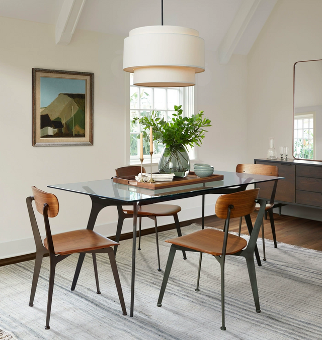 KirraLume Beige Linen Drum Pendant Light for Dining Room