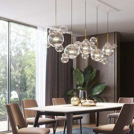 Bubble Glass Pendant Light Complete Display