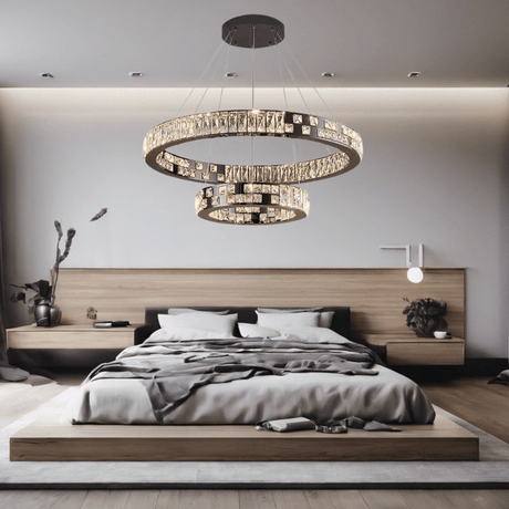 gold or silver finish chandelier option