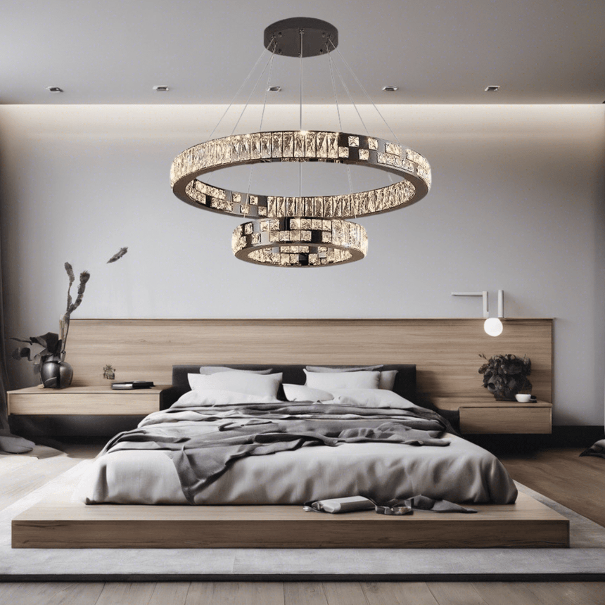 gold or silver finish chandelier option