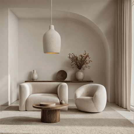 Kirei Pendant Light - Polystyrene Resin Wabi-Inspired Japandi Design | OroDwell