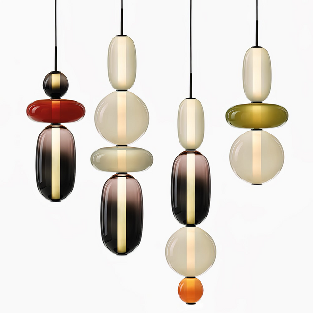 LumaWisp Vibrant Glass Pendant Light – Hero View - OroDwell