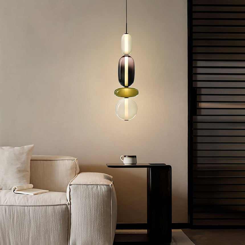 LumaWisp Vibrant Glass Pendant Light – Hero View - OroDwell