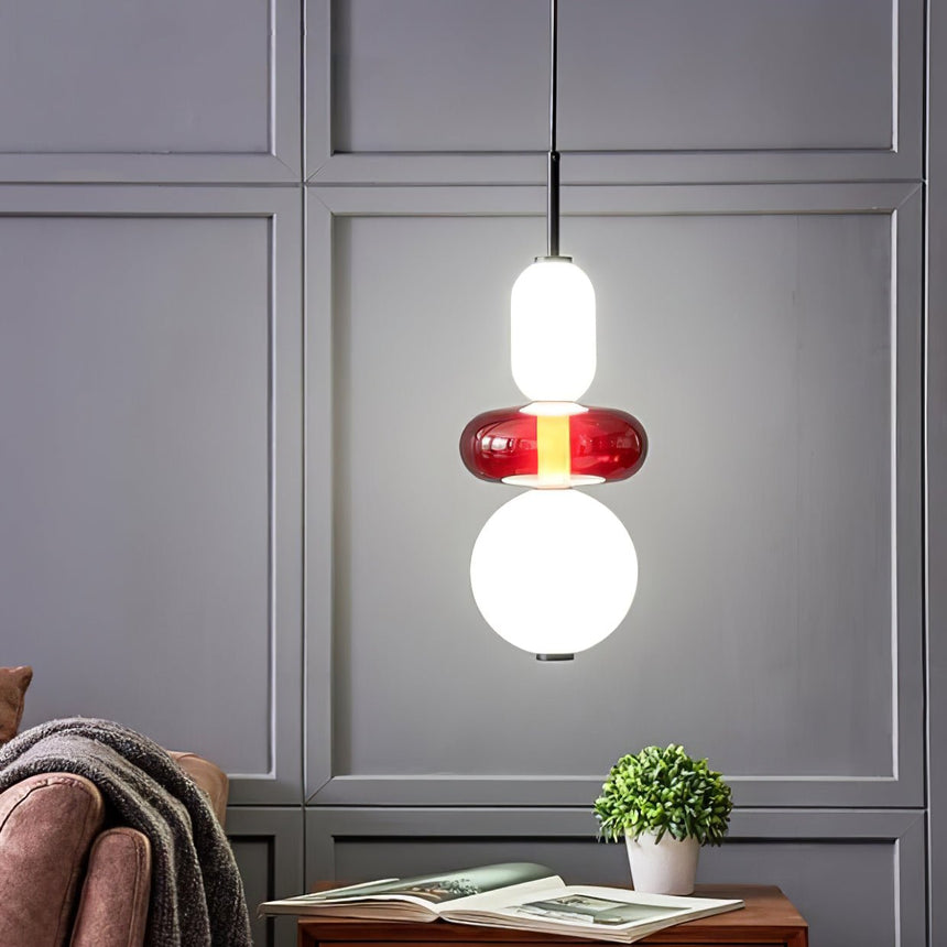 Vibrant Glass Pendant Light For Living Room - OroDwell