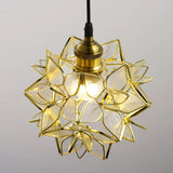 Capiz Shell Brass Pendant Light for Living Room