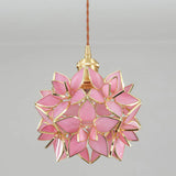 Capiz Shell Brass Pendant Light for Living Room