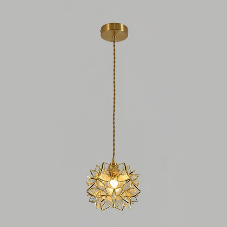 AuroraCapiz Pendant Light Translucent Shell Detail