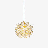 Capiz Shell Brass Pendant Light for Living Room