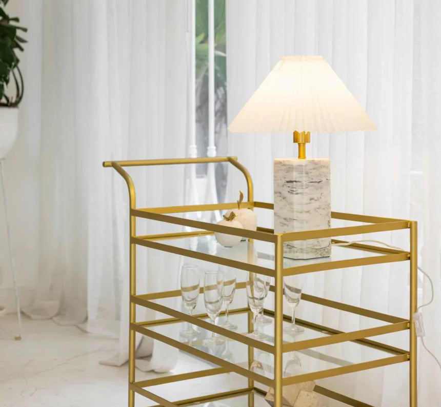 Marble Table Lamp for Living Room Ambiance