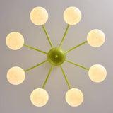 Moon Globe Chandelier Full Profile View OpalDwell