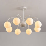 Moon Chandelier Installed Overhead View OpalDwell
