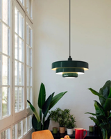 Solara Retro Orange Pendant Light for dining room ceiling - OpalDwell