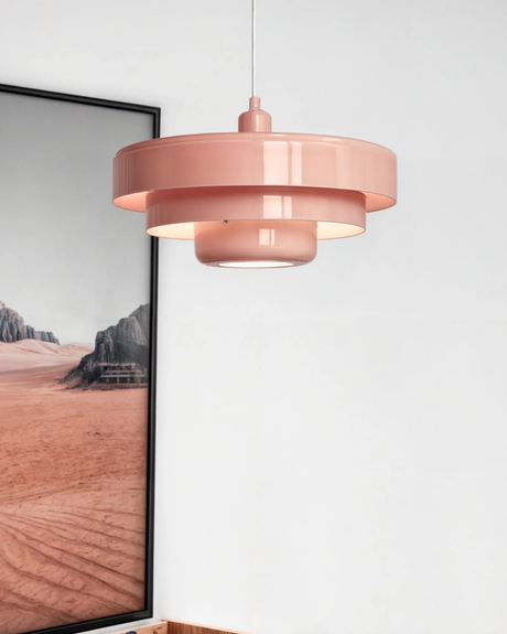 Solara Retro Orange Pendant Light for hallway lighting - OpalDwell