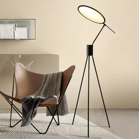 LED Floor Lamp Black Finish Close-Up